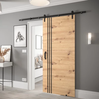 Posuvné dveře s kováním LEONTINA 7 - 90 cm, dub artisan