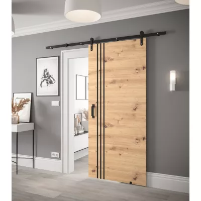 Posuvné dveře s kováním LEONTINA 7 - 90 cm, dub artisan