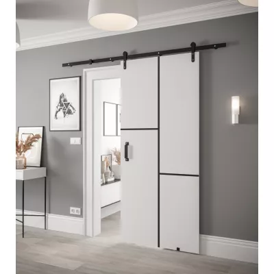 Posuvné dveře s kováním LEONTINA 8 - 90 cm, bílé