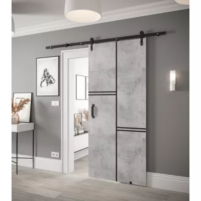 Posuvné dveře s kováním LEONTINA 9 - 90 cm, beton