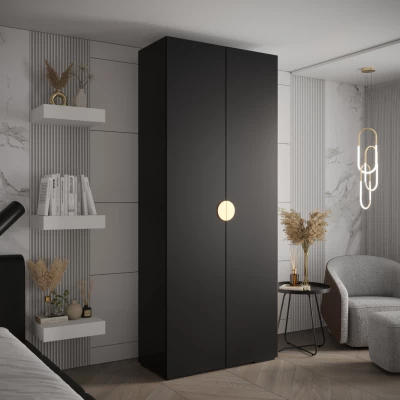 Šatní skříň SAVELA 4 - 100 cm, černá