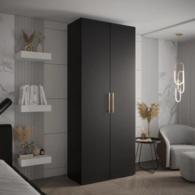 Šatní skříň SAVELA 3 - 100 cm, černá