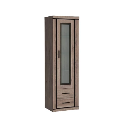 Úzká vitrína AIRA - dub lanýž