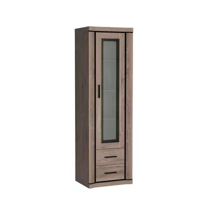 Úzká vitrína AIRA - dub lanýž