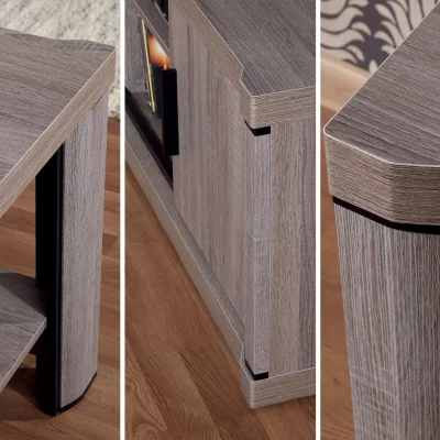 Úzká vitrína AIRA - dub lanýž