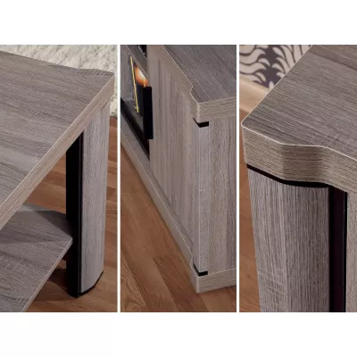 Úzká vitrína AIRA - dub lanýž