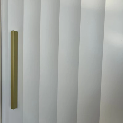 Šatní skříň se zrcadlem RADKIN 2 - šířka 250 cm, bílá