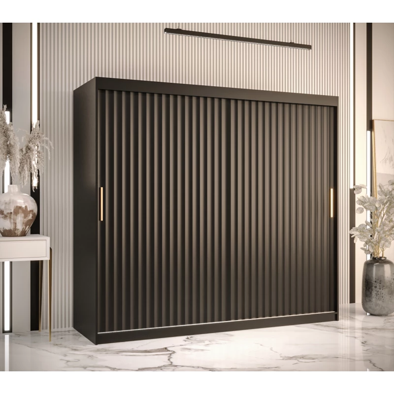 Šatní skříň RADKIN 1 - šířka 200 cm, černá