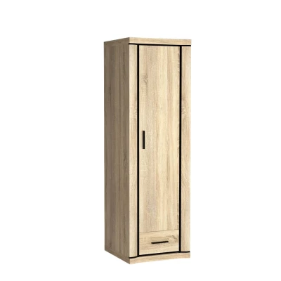 Úzká šatní skříň AIRA - šířka 58 cm, dub sonoma