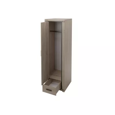 Úzká šatní skříň AIRA - šířka 58 cm, dub sonoma