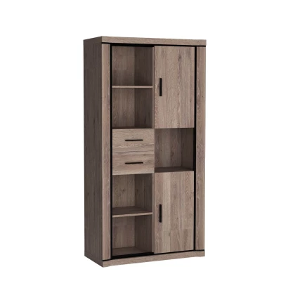 Regál se šuplíky AIRA - dub lanýž