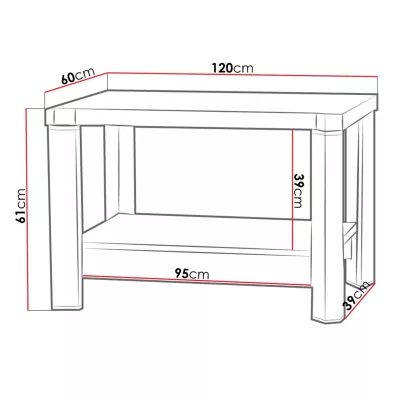 Konferenční stolek AIRA 2 - dub lanýž