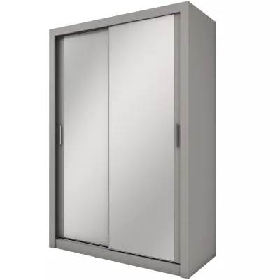 Zrcadlová šatní skříň 150 cm NALDO 8 - šedá