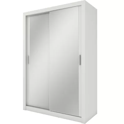 Zrcadlová šatní skříň 150 cm NALDO 8 - bílá