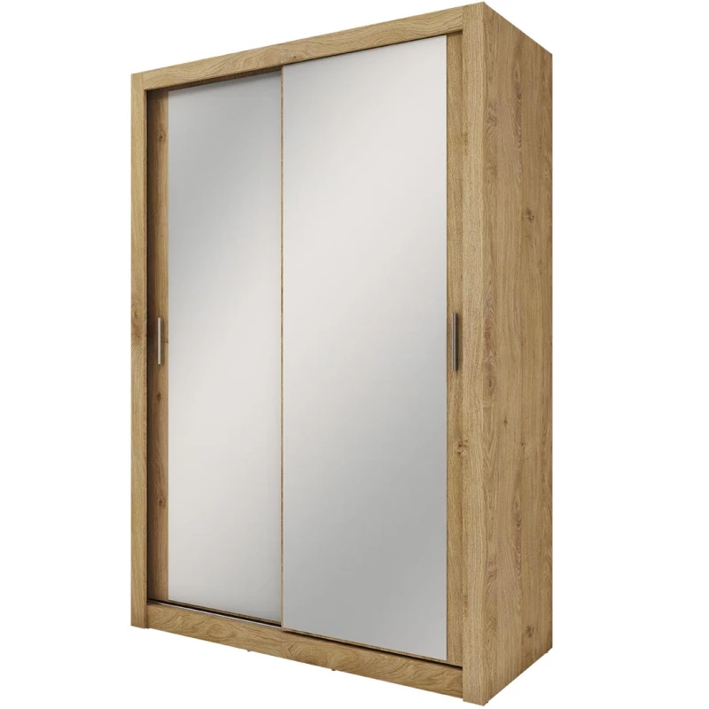 Zrcadlová šatní skříň 150 cm NALDO 8 - dub shetland