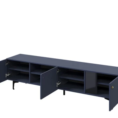 Široký televizní stolek CYAN - modrý