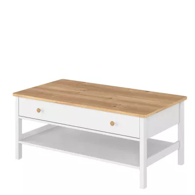 Konferenční stolek ODALYS - dub nash / bílý