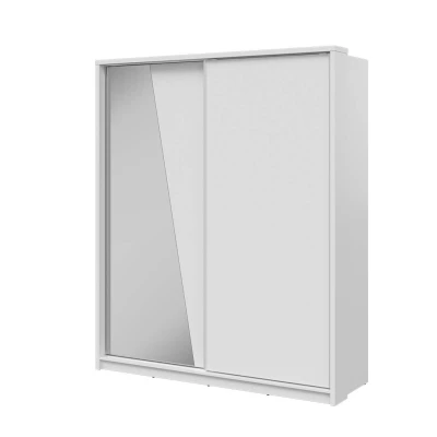 Šatní skříň 180 cm s posuvnými dveřmi MAWELYN 15 - bílá