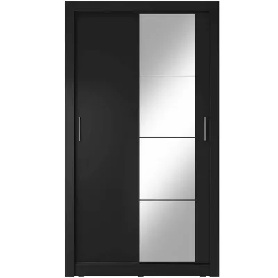 Šatní skříň 120 cm s posuvnými dveřmi MAWELYN 7 - černá