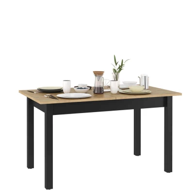 Jídelní stůl QUINTY - dub artisan / černý