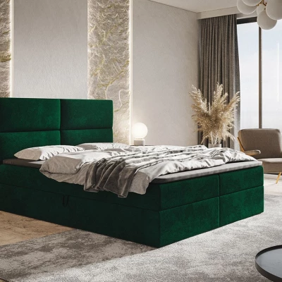 Boxspringová jednolůžková postel CARLA 2 - 120x200, zelená