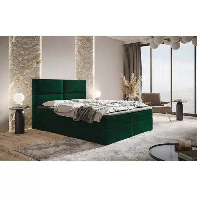 Boxspringová manželská postel CARLA 1 - 180x200, zelená