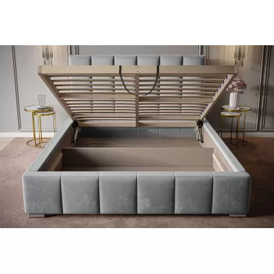 Čalouněná manželská postel LORAIN - 140x200, tmavě béžová