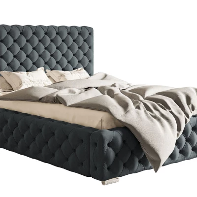 Čalouněná jednolůžková postel MARILOU - 120x200, šedá