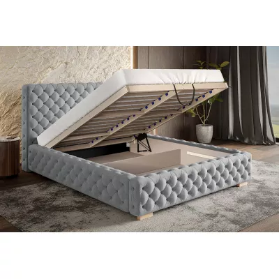 Čalouněná manželská postel MARILOU - 160x200, šedá