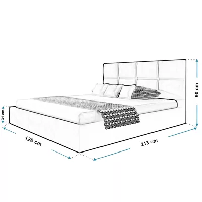 Čalouněná jednolůžková postel CAROLE - 120x200, černá
