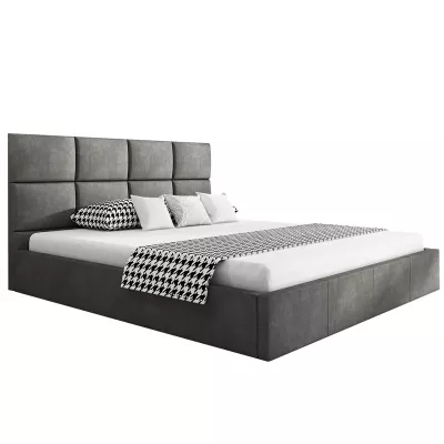 Čalouněná jednolůžková postel CAROLE - 120x200, šedá