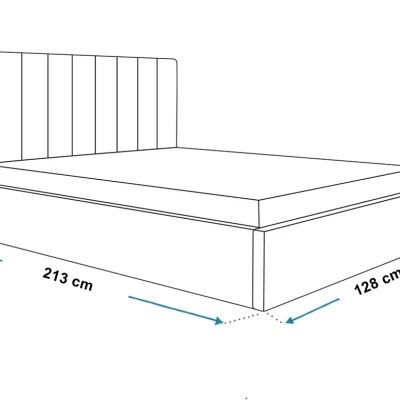 Čalouněná jednolůžková postel LEORA - 120x200, světle šedá