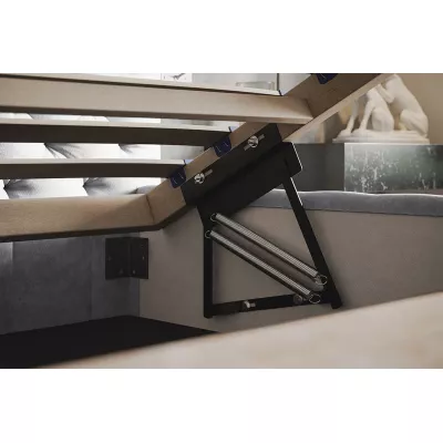 Čalouněná jednolůžková postel KESIA - 120x200, světle šedá