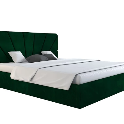 Čalouněná manželská postel GITEL - 180x200, zelená