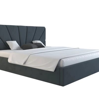 Čalouněná manželská postel GITEL - 180x200, šedá