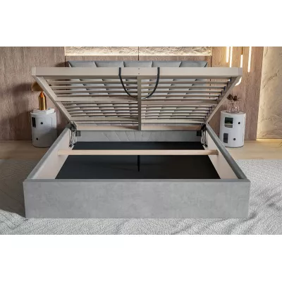 Čalouněná manželská postel GITEL - 160x200, světle šedá