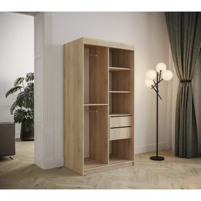 Šatní skříň s posuvnými dveřmi 100 cm TALIA - černá