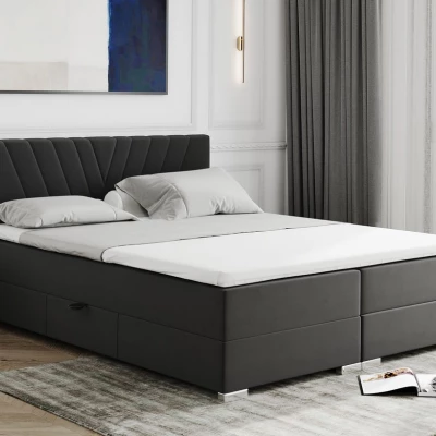 Manželská postel ADNA 1 - 180x200, šedá + topper