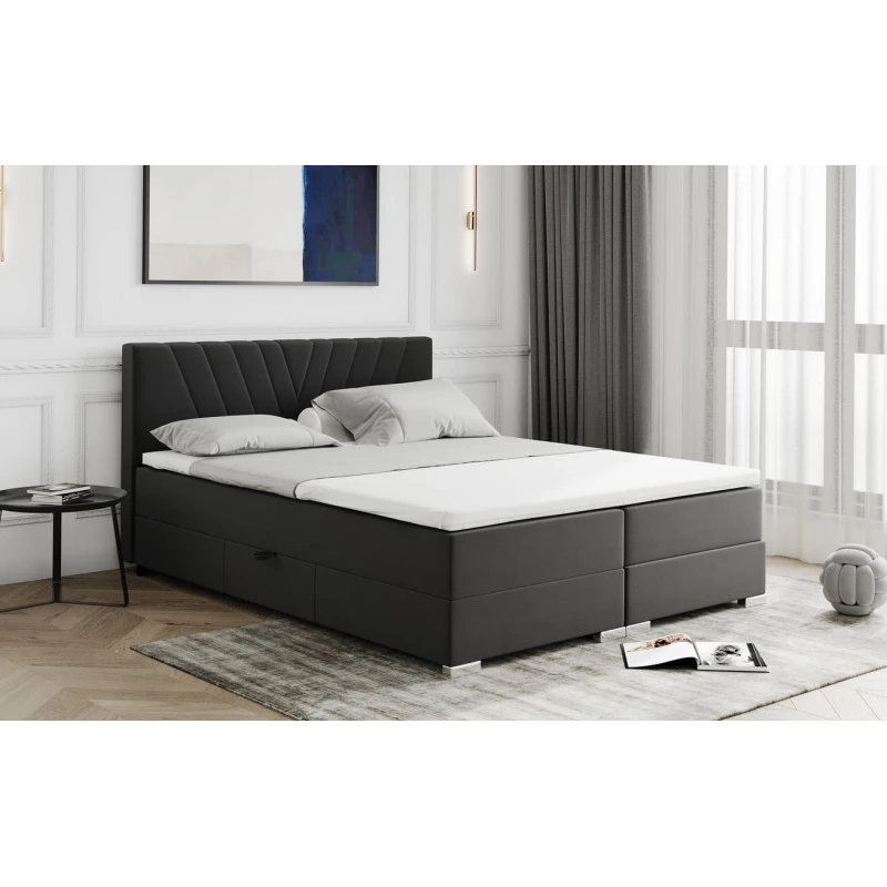 Manželská postel ADNA 1 - 180x200, šedá + topper