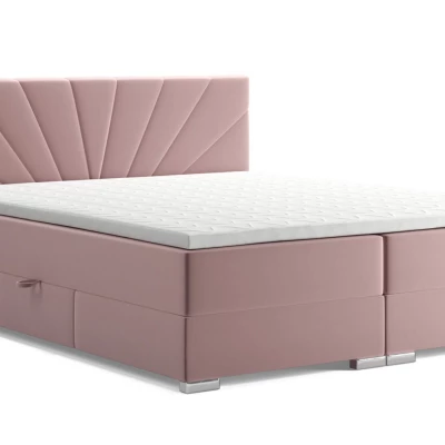 Manželská postel ADIRA 1 - 140x200, růžová