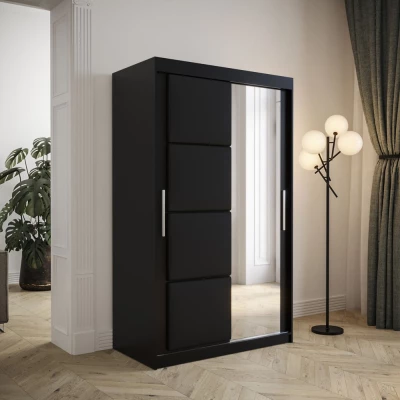 Šatní skříň s posuvnými dveřmi 120 cm TALIA - černá