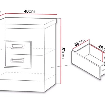 Noční stolek GIADA - dub