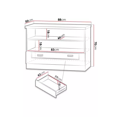 TV stolek GIADA 2 - dub lefkas