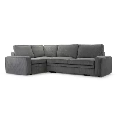 Rozkládací sedací souprava ALICA - tmavě šedá, levá