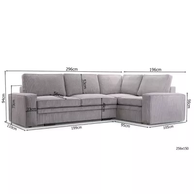 Rozkládací sedací souprava ALICA - písková, levá