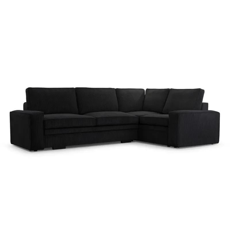 Rozkládací sedací souprava ALICA - černá, pravá