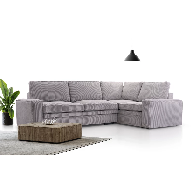 Rozkládací sedací souprava ALICA - světle šedá, pravá