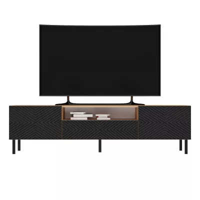 TV stolek FREDO 2 - hnědý / černý