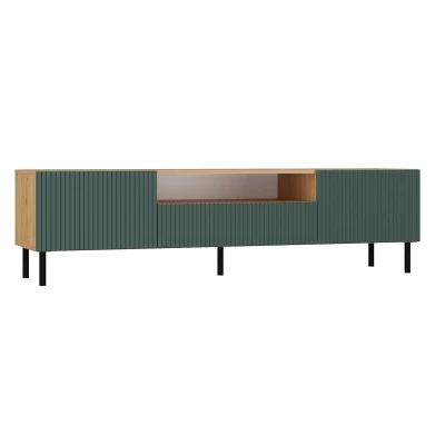 TV stolek FREDO 1 - hnědý / zelený