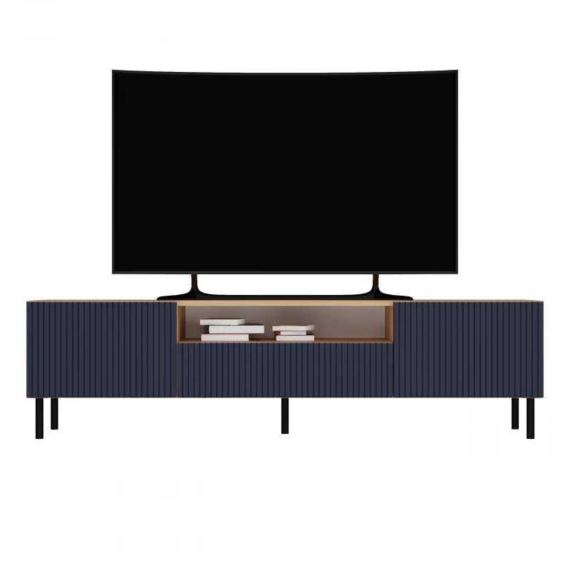 TV stolek FREDO 1 - hnědý / modrý